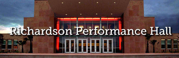 Front entrance of Richardson Performance Hall